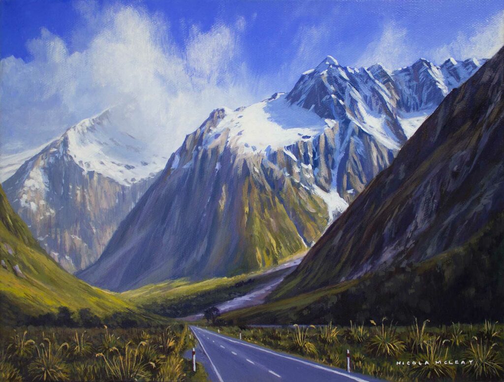 Mt Talbot, New Zealand, Original Oil Painting By Nicola McLeay Fine Art