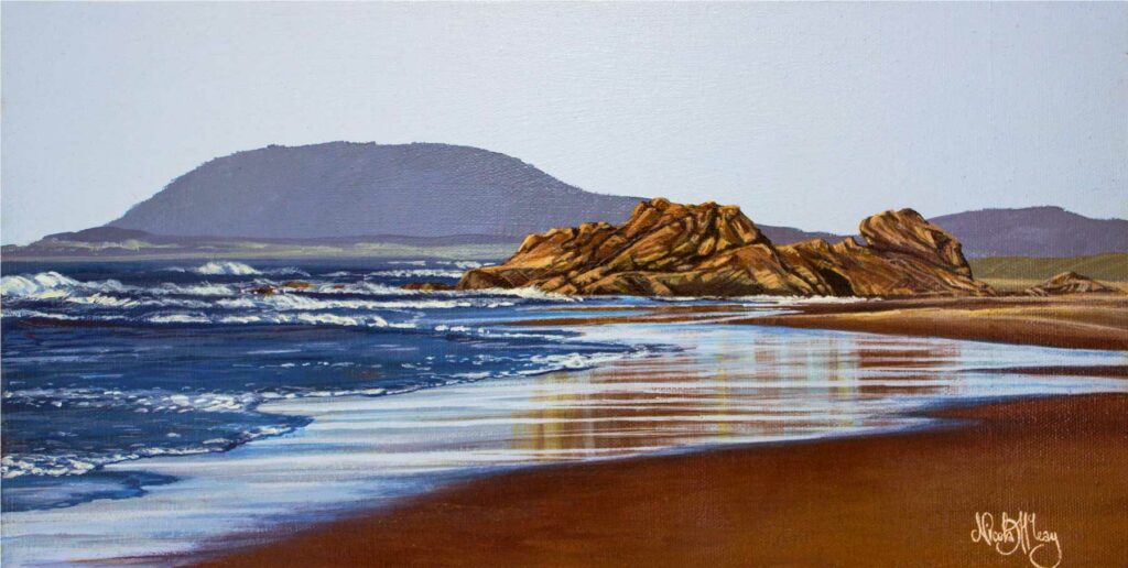 Watonga Rocks, Lighthouse Beach, Port Macquarie, Australia, Original Arylic Painting By Nicola McLeay Fine Art