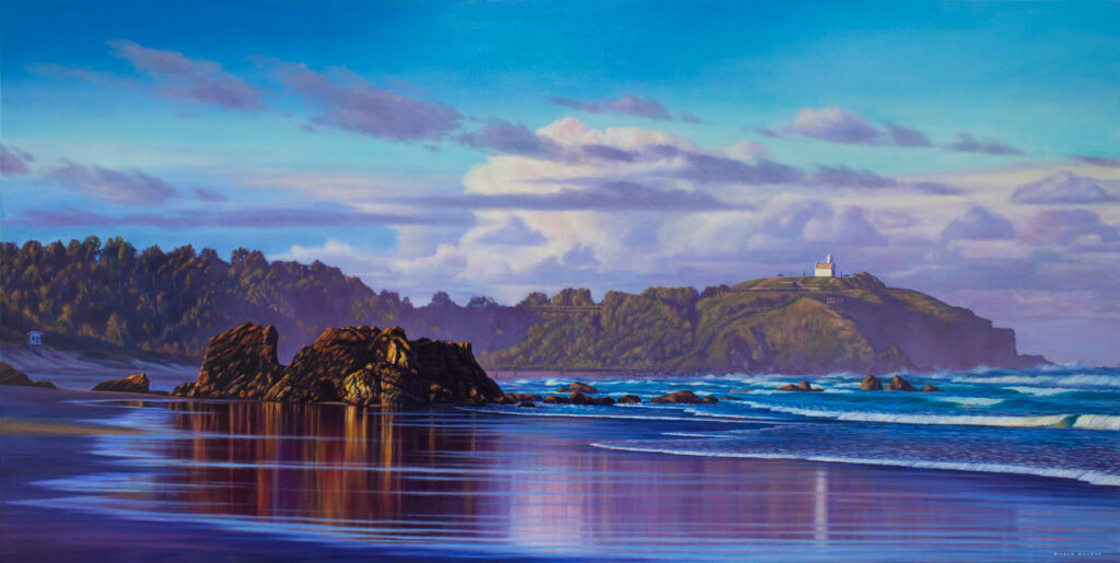 Watonga Rocks, Port Macquarie, AU, Original Oil Painting By Nicola McLeay Fine Art